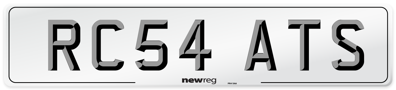 RC54 ATS Number Plate from New Reg